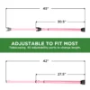 Diagram showing adjustable telescoping lengths of 45" and 42" with extendable sections.